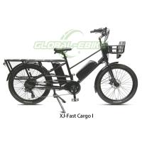 Buy cheap Red Alloy Frame Electric Cargo Bike With Brushless Motor 48V Mechanical Disc product