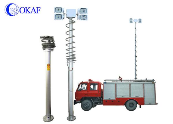 Buy cheap Aluminum Alloy Vehicle Mounted Mast Mobile Pneumatic Light Tower For Fire Truck from wholesalers