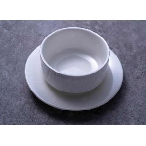 Buy cheap Lead Free 210ml Soup Ceramic Bowl Set With Saucers product