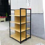 Supermarket Wood Grain Shelving Shop Convenience Store Display Stand