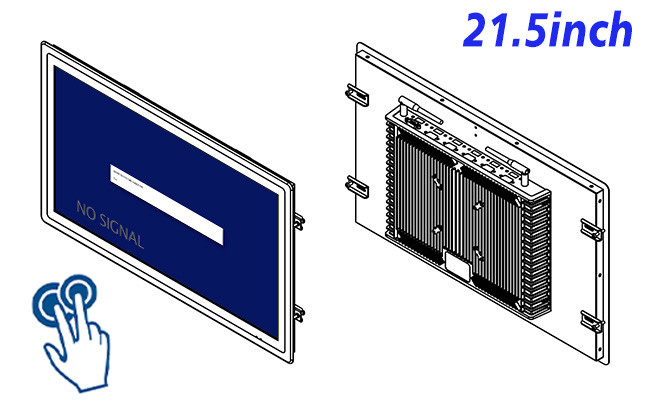 21.5-Inch Large Format Touch Screen for Industrial Monitoring and Public Kiosks