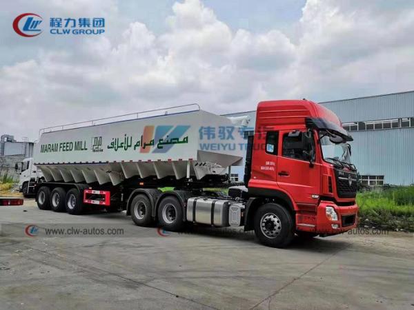 Buy cheap Dongfeng 50cbm 60cbm Semi Trailer Truck For Poultry Food Transport from wholesalers