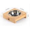 Buy cheap Wooden Bowl Stand Pet Feeder with Stainless Steel Bowls from wholesalers