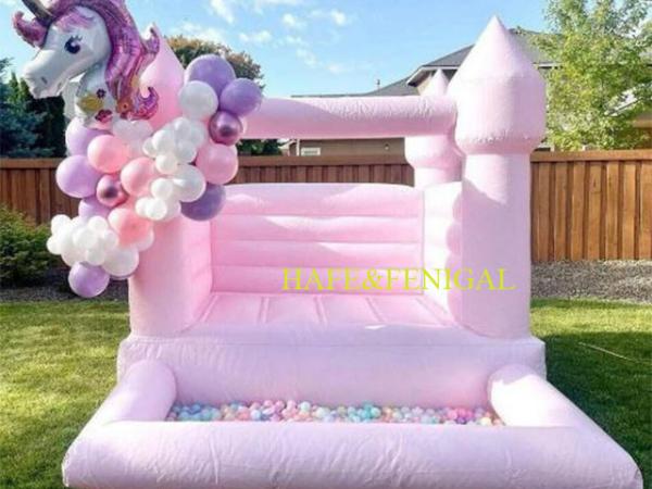 Buy cheap Customized Inflatable Pink Bounce House Castle With Slide For Kid from wholesalers