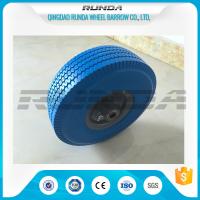 Buy cheap Heavy Duty PU Foam Wheel 3.50-4 , Puncture Proof PU Trolley Wheels Steel Rim product