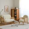 Buy cheap Solid Wood Rattan Modern Fabric Sofa Set Cloth Single Leisure Chair from wholesalers