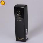 Gold Foil Logo Glossy Black Cosmetic Packaging Box Straight Tuck Mascara