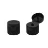 Buy cheap PP Plastic Flip Top Cap 24/410 Matte Black Ribbed Cosmetic Lotion Bottle Cap from wholesalers