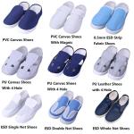 Cleanroom Breathable Anti Static ESD Shoes White ESD Safety Shoes