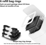 White Trash Can Automatic Bag Household Eco Friendly Garbage Bags Disposable