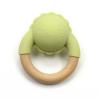 Buy cheap Organic Beech Wooden Silicone Teether LFGB Standard Baby Rattle Ring from wholesalers