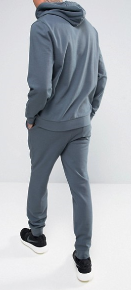100% Cotton Slim Fit Mens Sports Tracksuits Sets For Running / Jogging