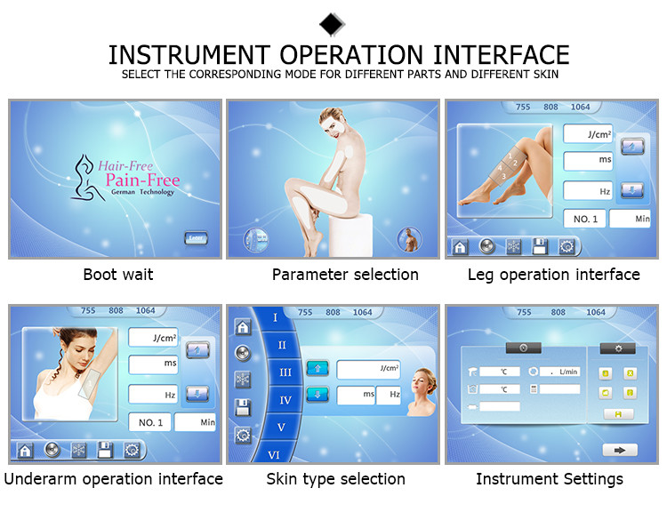 china Vertical high power new tri-wavelength depilacion equipment maquina de hair removal 810 808nm laser diodo