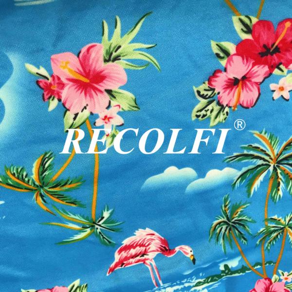 Buy cheap Digital Print Ribbed Swimwear Fabric Repreve Nylon And ROICA Spandex Fiber from wholesalers
