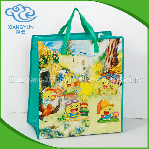 Reusable Shopping Laminated Pp Woven Bag Bag Flower Design Gravure Printing Shopping Bag