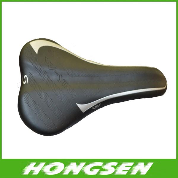 Buy cheap S3 black bike bicycle cycling leather saddle, bike seat bike parts from wholesalers