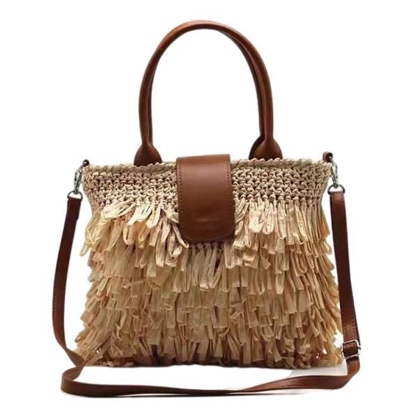 Buy cheap ECO Friendly Fashion Summer Tote Handbag Bohemian Handmade Bali Bags Straw Beach Bag Cotton Canvas Shopping Bags from wholesalers