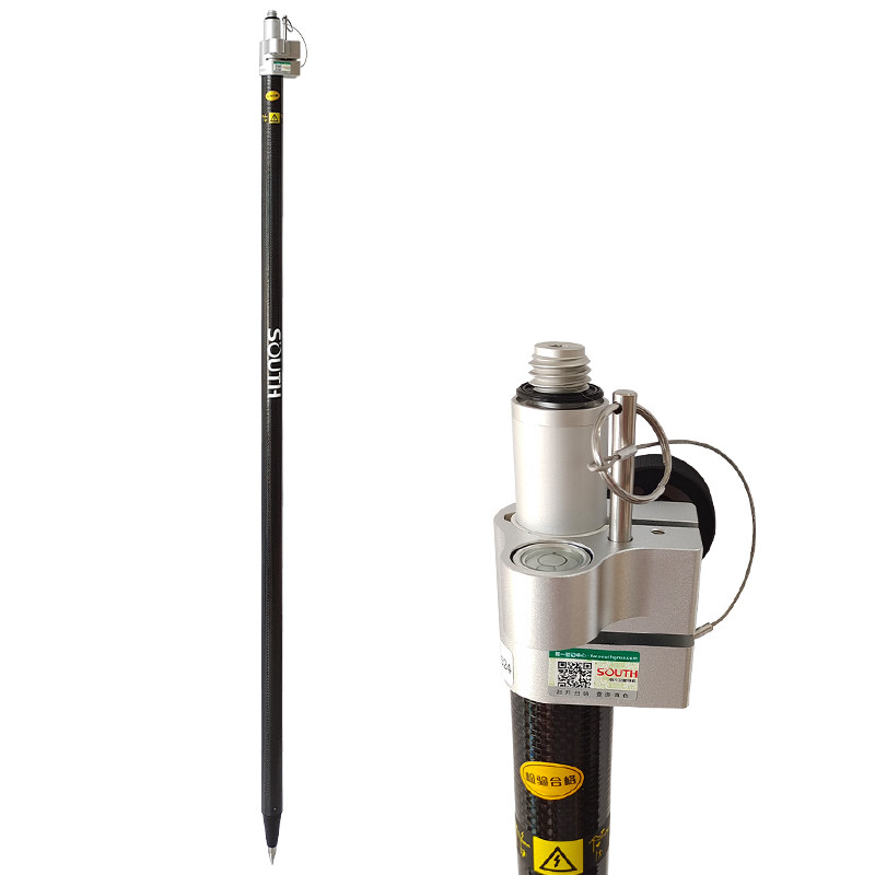 GPS RTK GNSS Telescopic Rover Pole Carbon Fiber Extendable Pole for SOUTH GPS Surveying