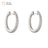 Buy cheap Geometric Rhinestone 18k Gold Plated Earrings , Diamond Huggie Hoop Earrings from wholesalers