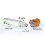 10ml Bamboo Cosmetic Packaging Roll On Glass Bottle With Roller Ball