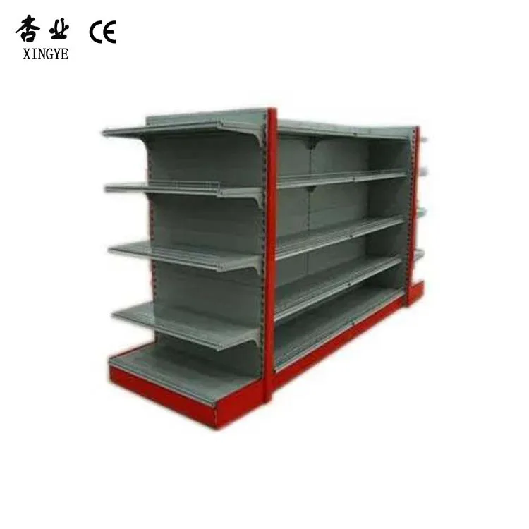 Factory Custom Size Color Mild Steel Grey Gondola Shelving Gondolas Supermercado