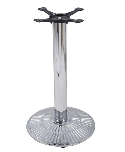 Buy cheap Popular Chrome Round Stainless Steel Table Base Furniture Parts With Adjustable Feet from wholesalers