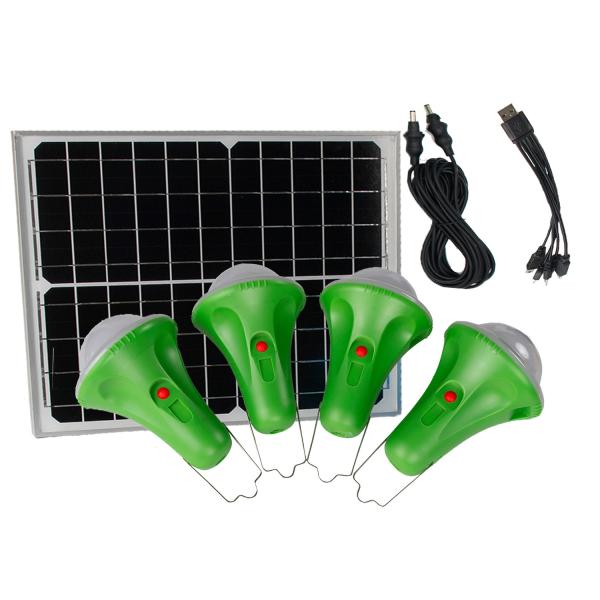 Buy cheap DC5V To 6V 300 Lumen 4PCS Home Solar Lamp With Mobile Charger from wholesalers