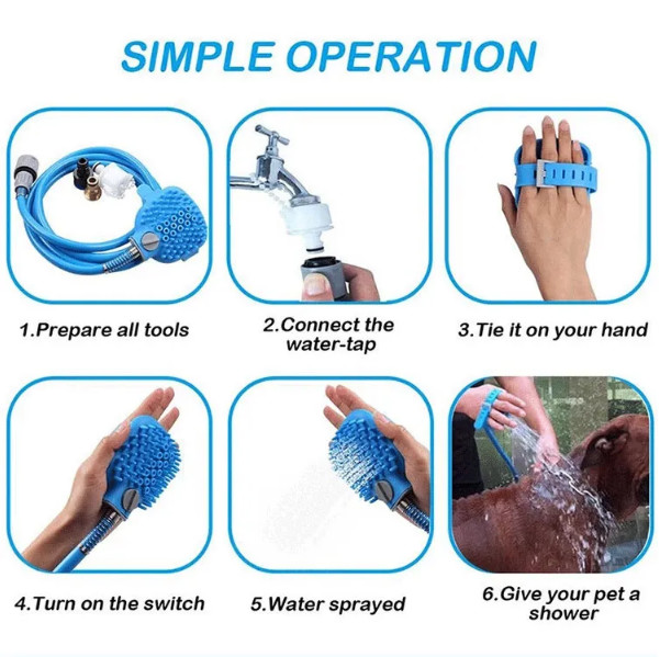 Sustainable Dog Shower Sprayer Head OEM Handheld Pet Shower