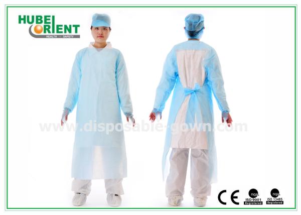 Buy cheap Apron Style Neck Disposable Medical CPE Gown With Thumb Cuffs from wholesalers