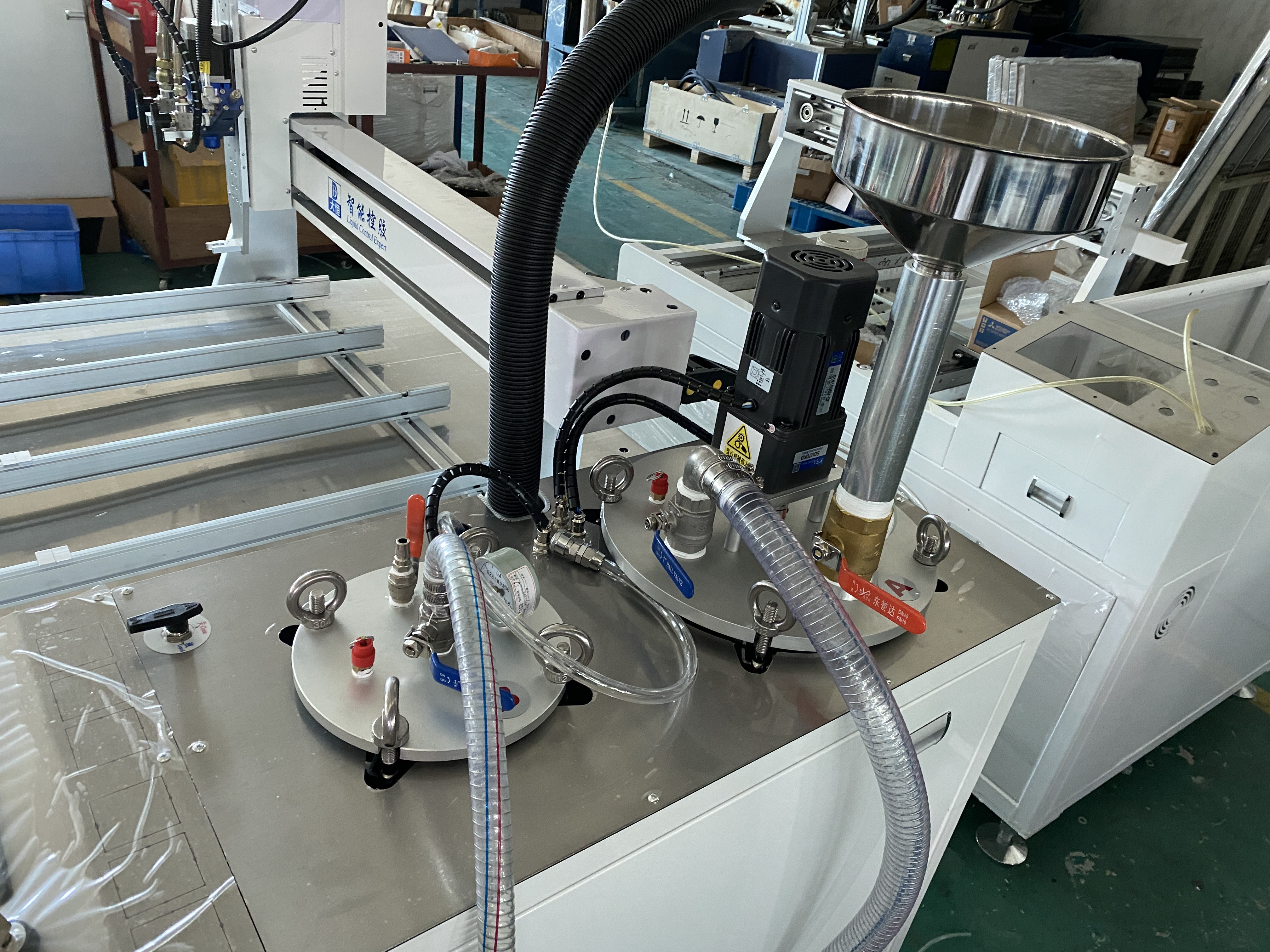 3 Axis Automatic Metering Mixing Potting Machine with Customized Flow Speed and Conveyor