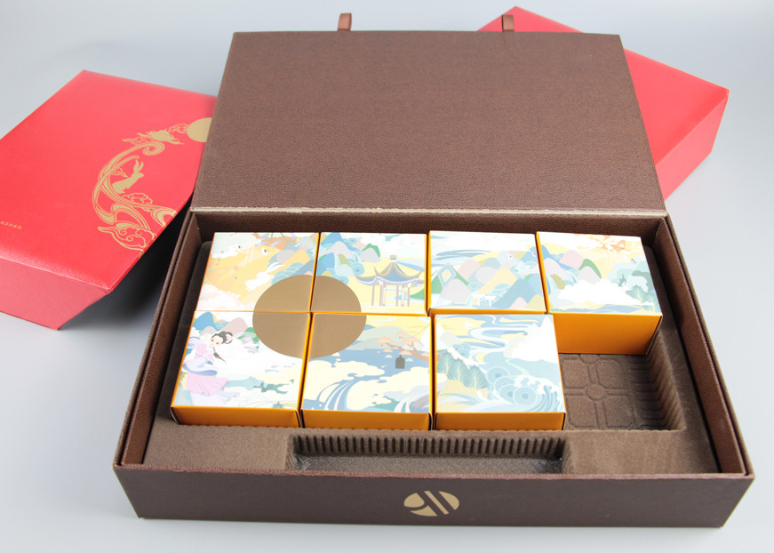 Fancy Paper Paper Packaging Boxes With Gold Foil Hot Stamping For Food Packaging