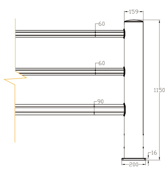 Flexible Pedestrian Barrier Anti-Collision Guardrails Warehouse Safety Barrier Traffic Guardrails