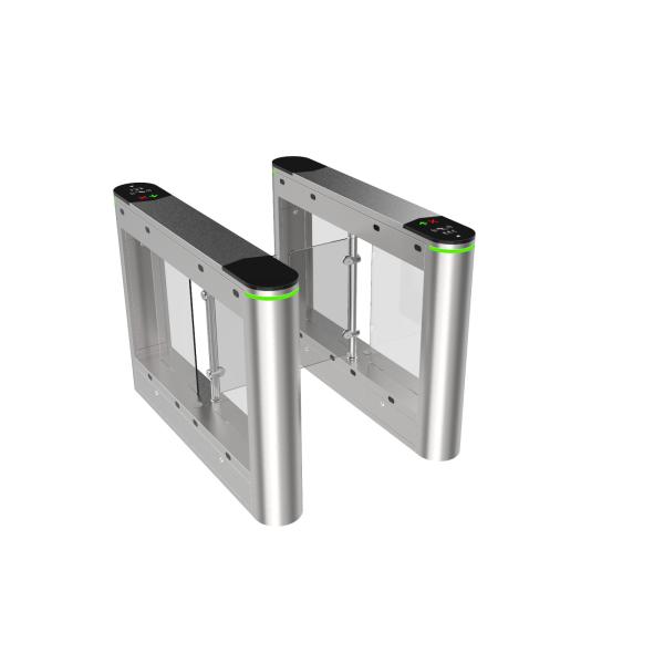 SUS304 Stainless Steel Single Body Supermarket Swing Gate Come With Dry Entrance