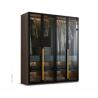 Buy cheap 3 Doors Bedroom Wardrobe Closets Metal Frame Sliding Door Wardrobe With Drawers from wholesalers