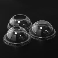 Buy cheap Food grade PLA Plastic arched dome lid Disposable clear ice cream slushy lids product