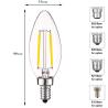 Buy cheap 2W E12 E14 LED Filament Bulb , C35 LED Candle Lights For Chandeliers from wholesalers