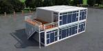 Convenient Sandwich Panel Wall Flat Pack Prefab Houses For Construction Site