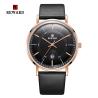 Buy cheap SGS Mens Leather Strap Watches 2.5D Mineral Glass Three Hand 3 Atm Water Resistant from wholesalers