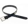 Buy cheap Durable Mens Leather Studded Belt 3.2cm Width Black Color 319g Weight from wholesalers