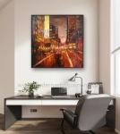 Cityscape Palette Knife Oil Painting Modern Street Oil Paintings For Decoration