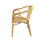 104cm Height 50cm Depth Rattan Garden Dining Chairs For Restaurant