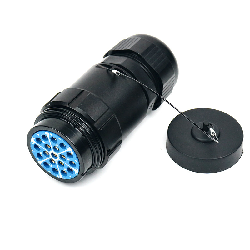 19-Core Male Female Aviation Plug Gold-Plated Copper 20A 19 Pin Socapex Connector for Stage Lighting Waterproof Connector