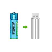 Buy cheap Full high capacity USB rechargeable 1.5V 1000mAh li ion battery No. 5 AA battery product