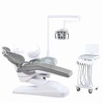 Grey Color Dental Treatment Chair Unit Mobile Instrument Tray Design Dental