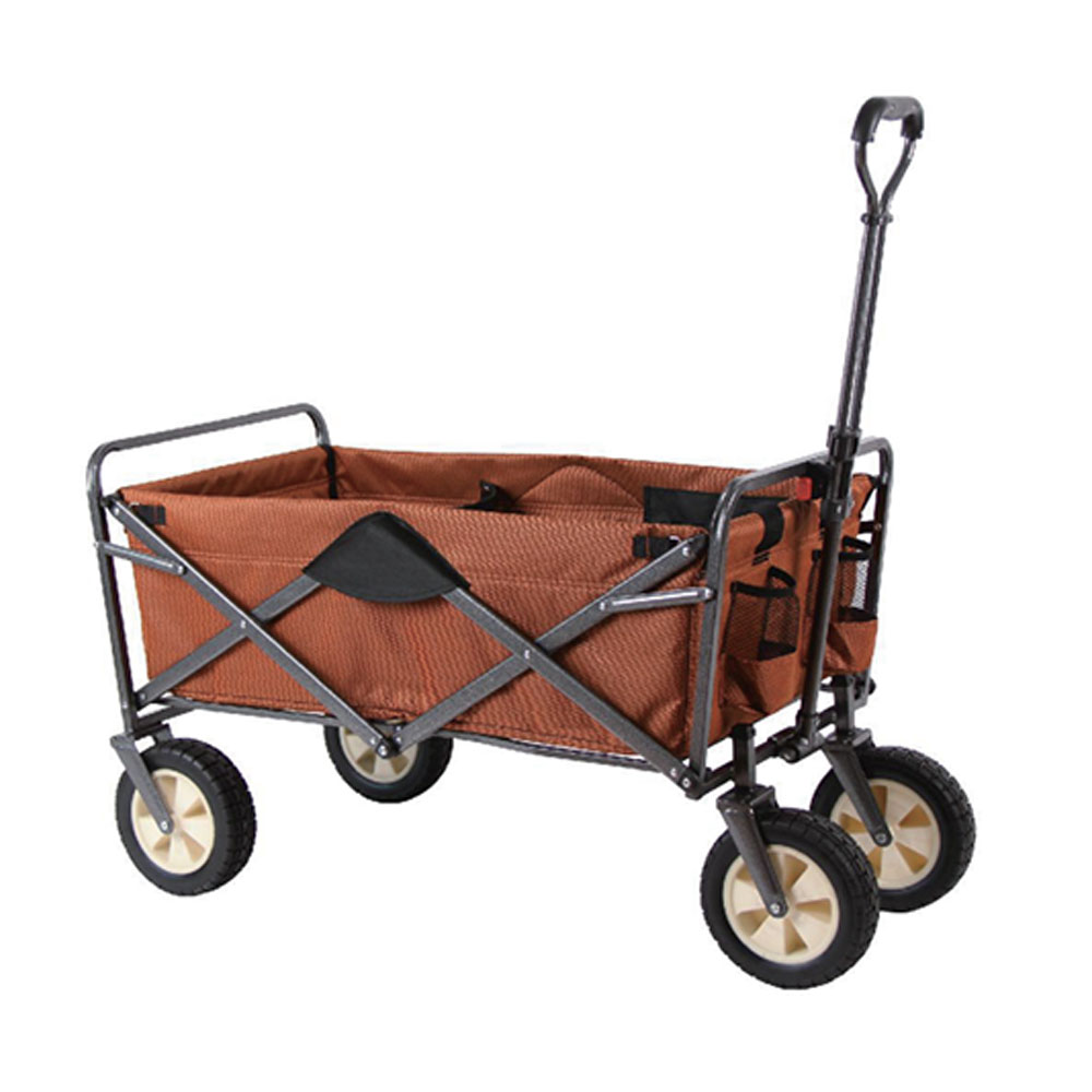 Sturdy and Lightweight Ergonomic Handle Folding Cart for Camping and Garden