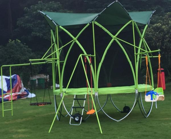 Buy cheap Kids Like Muliti-function Outdoor Fitness Trampoline with Swing and Crawling Ladder from wholesalers
