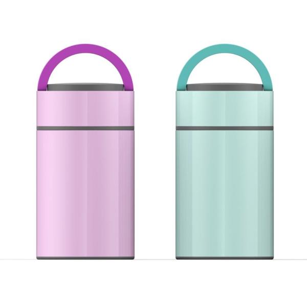 Buy cheap Cute Pink / Green Vacuum Insulated Lunch Container Heated Transfer Printing from wholesalers