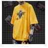 Buy cheap Skateboard High Street Men Streetwear T Shirts Personality Print 3XL Polyester from wholesalers