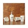 Buy cheap Round 4 Piece Ceramic Bathroom Set White Glazed For Home Hotel from wholesalers