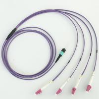 Buy cheap OM4 MPO Fanout Cable UPC Polish MPO - LC 8F For Fiber Optic Telecommunication product